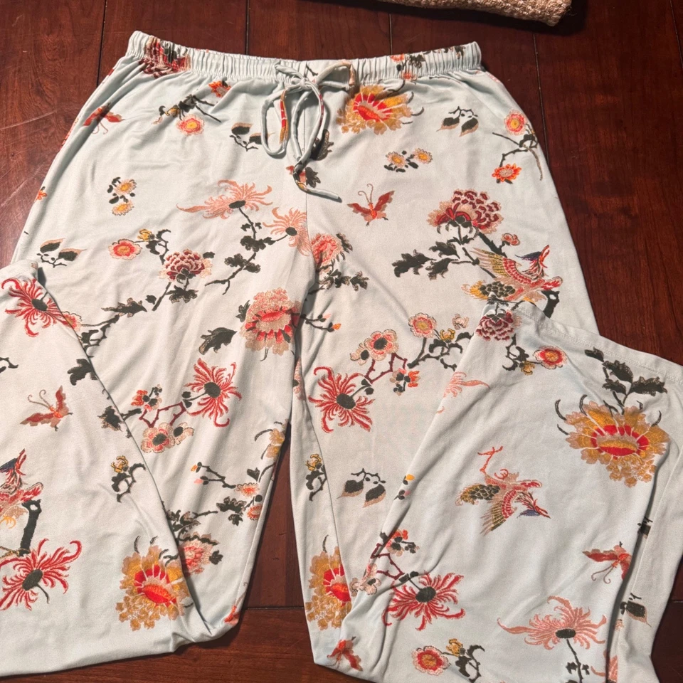 Conjunto de pijama Natori para mujer ropa de salón ropa de dormir top y pantalones cordón elegante L Foto 3 de 4