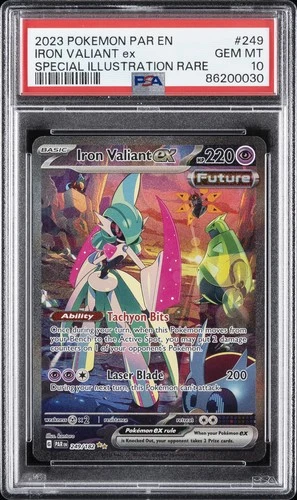 Iron Valiant EX 249/182 PSA 10 paradox Rift Pokemon Card Game