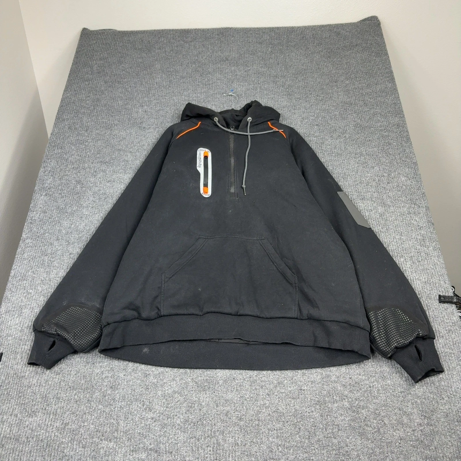 RefrigiWear Hoodie Mens 2XL Black Insulated Quilted ErgoForce Workwear 8440R