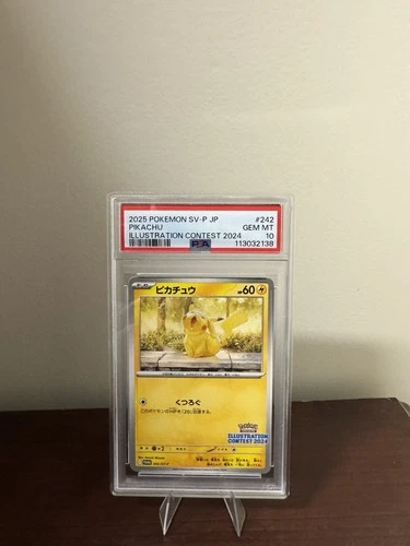 Gem Mint PSA 10 Pikachu SV-P JP #242 Illustration Contest 2024