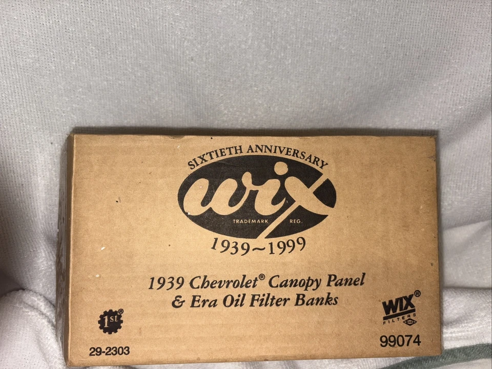 Filtros WIX 60 aniversario 1939 Chevrolet panel de toldo y banco de filtro de aceite Era Foto 4 de 4
