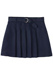 Wonder Nation Girls Navy Blue School Uniform Pleated Belted Scooter Skort Size 6