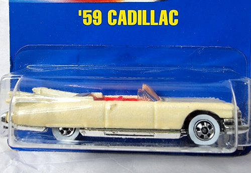Hot Wheels '59 Cadillac #154 Mattel 1991 White Convertible White Wall Tires - Picture 4 of 14