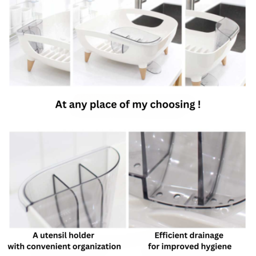 OPEN BOX, Nineware Kitchen Counter Wide Dish Drying Rack over the Sink - Picture 8 of 10