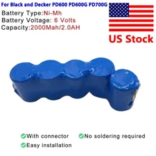 Battery pack for Black Decker PD600 PD600G PD700G 5102993-00 Part