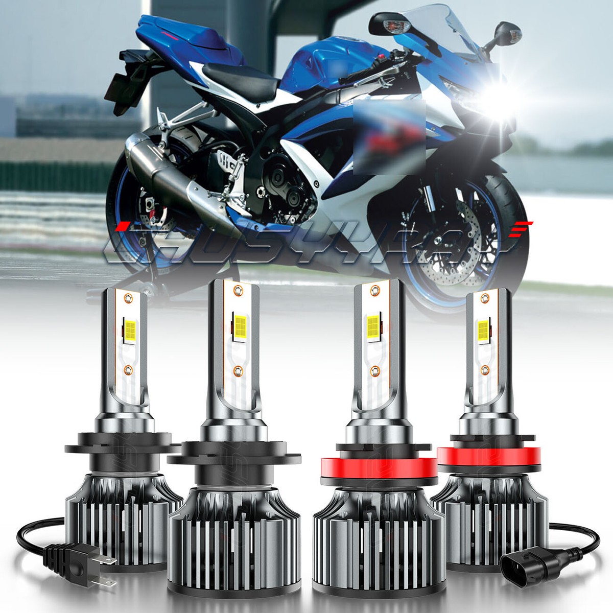 H7 H9 Headlight Bulbs Lights for Suzuki GSXR 600 750 2006-2017