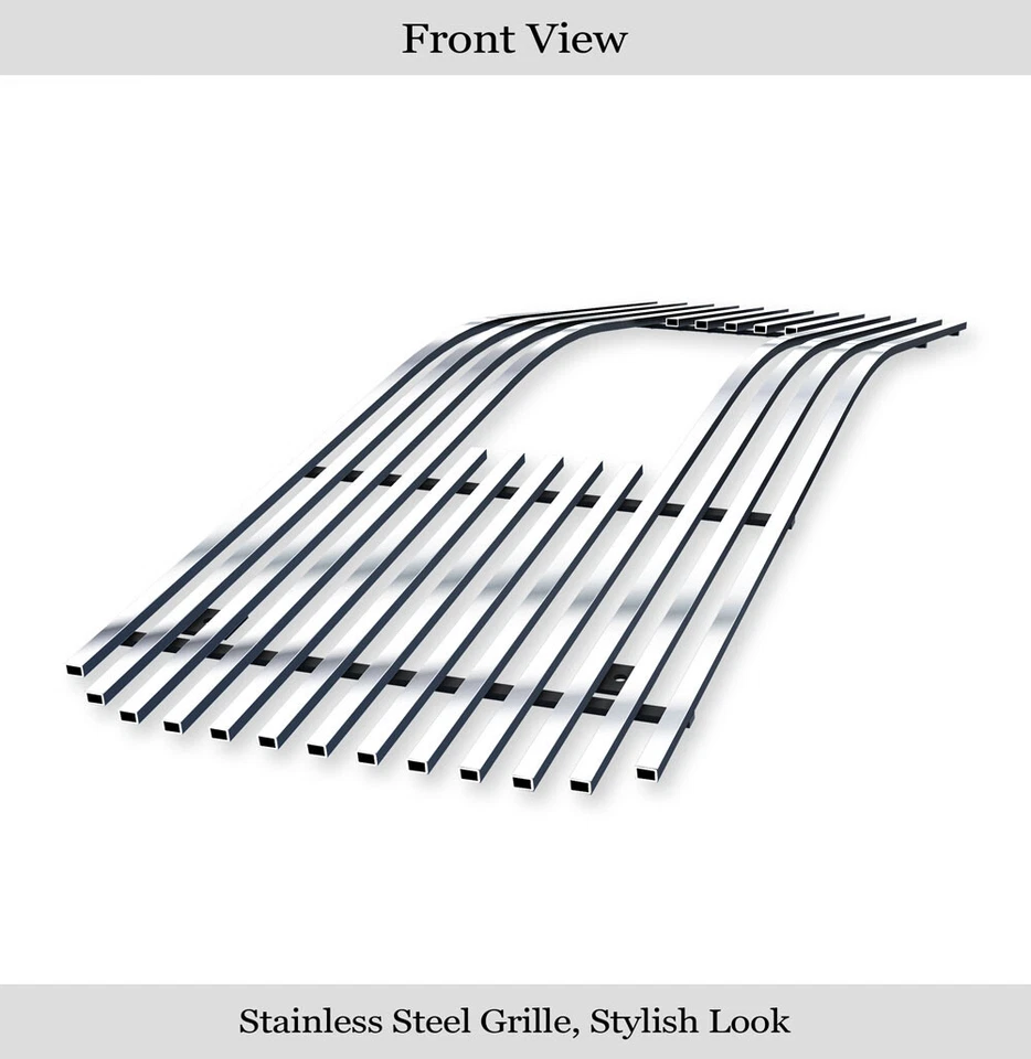 Fits 1994-1998 GMC C/K Pickup/Suburban Main Upper Stainless Chrome Billet Grille - Image 2 of 4