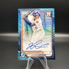 2024 Bowman Chrome - Prospect Autographs Blue Reptile #CPA-WL Waner Luciano /150