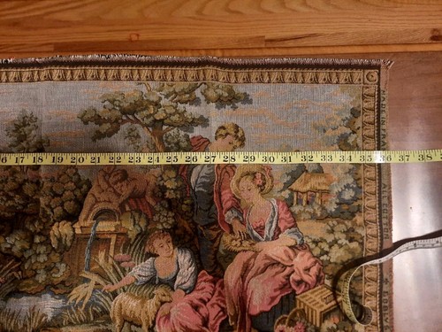 GOBLYS Made In France Tapestry 19X 36" Wall Hanging Pastoral - Picture 9 of 12