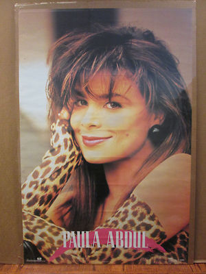 vintage 1990 Paula Abdul original pop star music artist poster