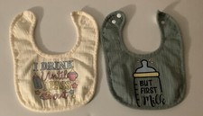 Universal Customized Baby Bibs. You Get Both Bibs For 10.00. Free Shipping