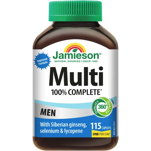 Jamieson 100% Complete Multivitamin for Men 115 Caplets - FROM CANADA