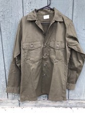 VTG Vietnam Military OG 507 Men  s Long Sleeve Button Up Shirt 15 1/2 X 33