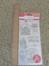 Hampton Art Clear Stamp Christmas Set, New
