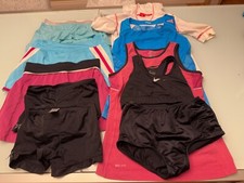 Lot of mix Girls Tennis Athletic Skorts, undershorts and tops . Size L. Nike