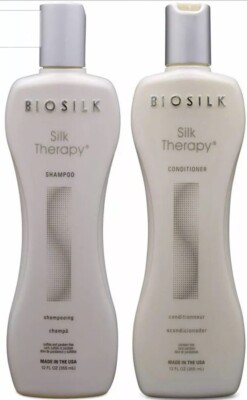 Authentic BIOSILK Silk Therapy Shampoo and Conditioner 12 fl oz ea