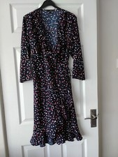 Vero Moda Wrap Dress, Size L, Ruffle front peplum hem, 3/4 sleeve, never worn