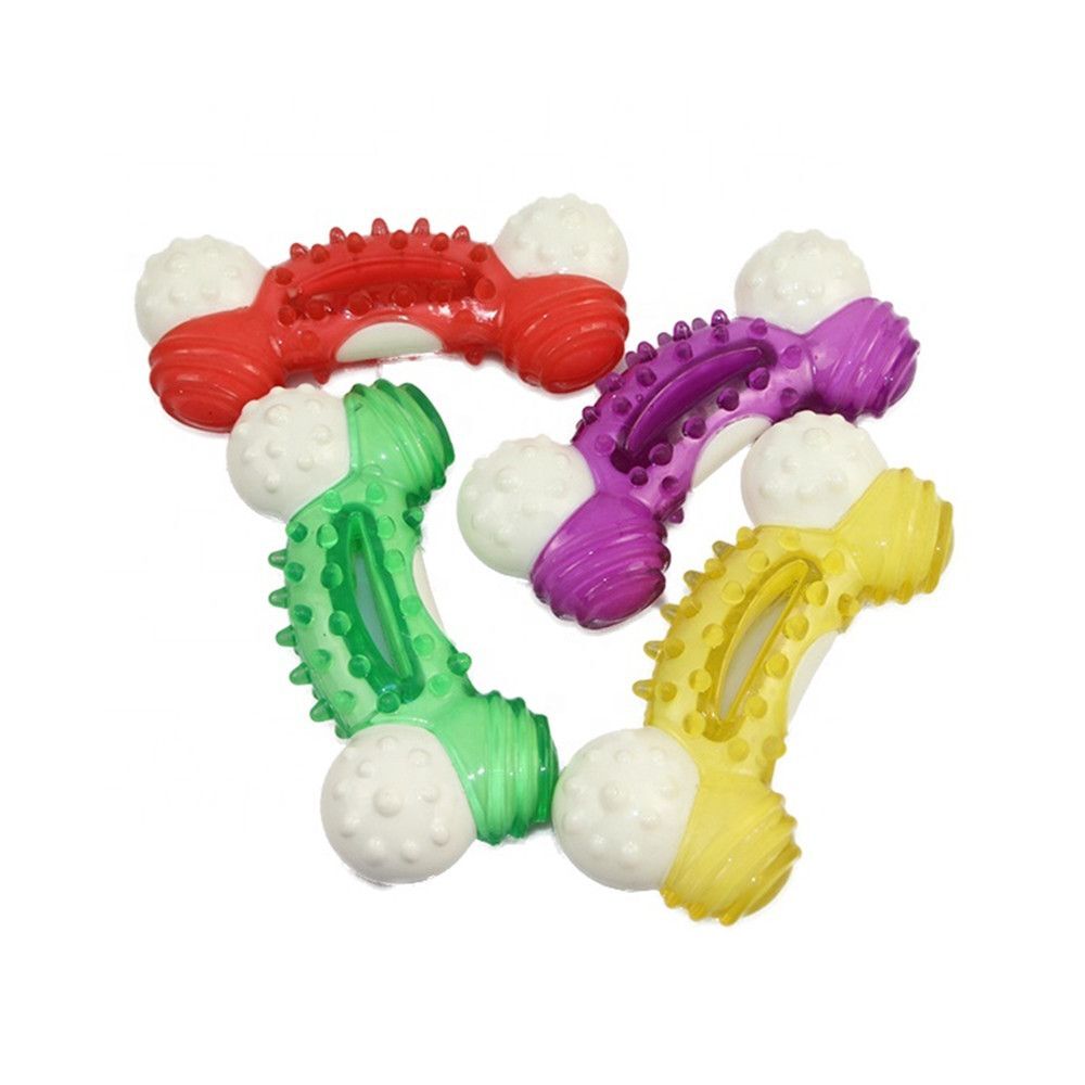 Tough Wobbling Teeth Cleaning Toy Pet Rubber Bite Interactive Dog Chew