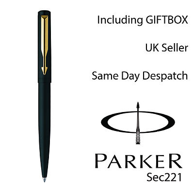 Kugelschreiber personalisiert graviert Parker Vector MATTSCHWARZ - WEIHNACHTSGESCHENK