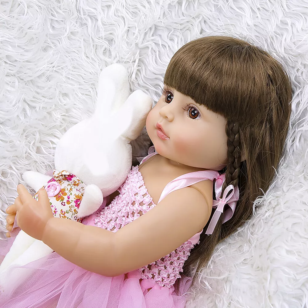 55CM full body silicone vinyl bebe doll reborn baby girl dolls newborn  sweet baby girl bath toy Anatomically Correct