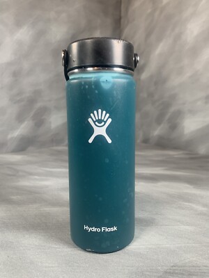Hydro Flask Insulated Standard Mouth 18Oz Blue Green Stainless with screw  on lid