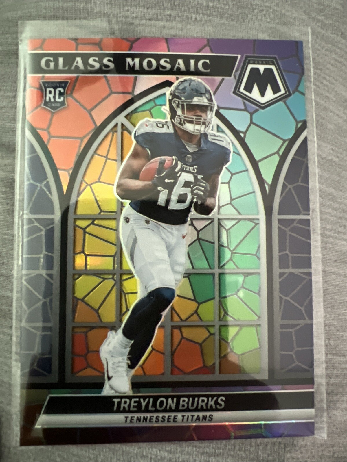 2022 Panini Mosaic Treylon Burks RC Stained Glass Mosaic Case Hit SSP Titans