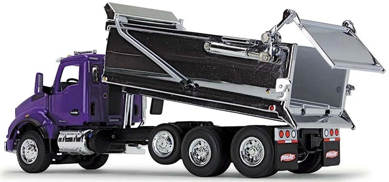 Kenworth Purple T880 Rogue with Chrome Dump Diecast 1:64 DCP First Gear 60-1414 - Image 2 of 3