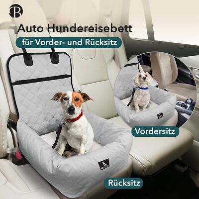 Hunde Autositz Für Kleine Bis Mittlere Hunde, Waschbarer Hundesitz Fuer Autos Unter 35ibs,upgrade Memory Foam Dog Booster Seats Mit Aufbewahrungstaschen Und 2 Leinen(schwarz,grau) 87474531