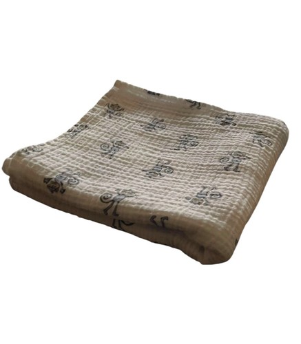 Aden + Anais White Blue Brown Monkey Muslin Baby Blanket Infant Swaddle Lovey - Picture 2 of 6