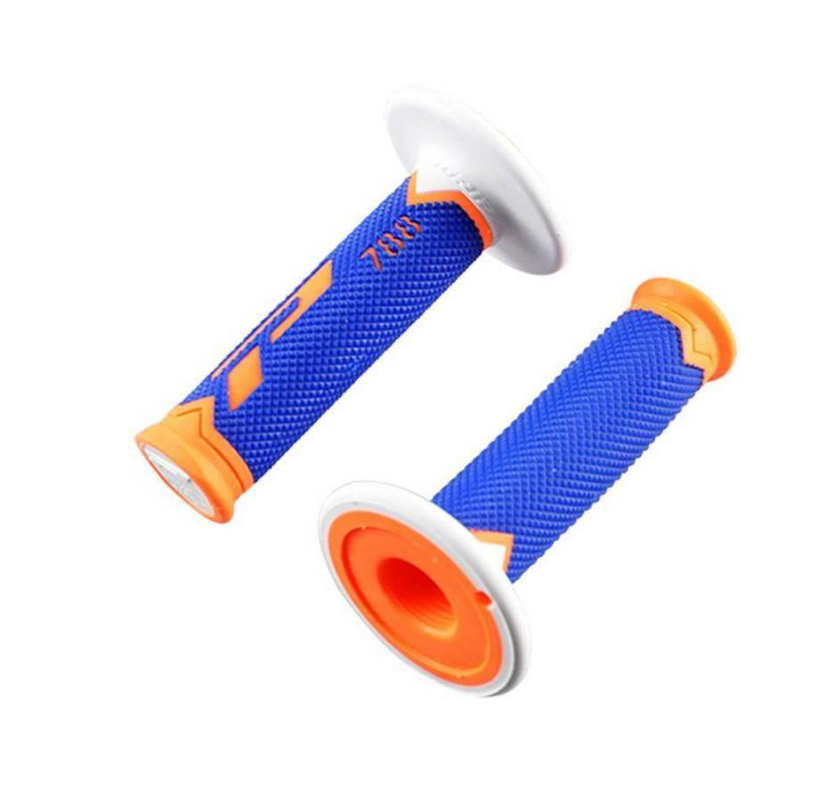 Poignées ProGrip 788 orange et bleu pour look cross et sorties tout-terrain