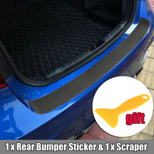 Carbon Fiber Car Rear Bumper Trunk Corner Trim Protector Sticker Car Accessories - Foto 2 di 12
