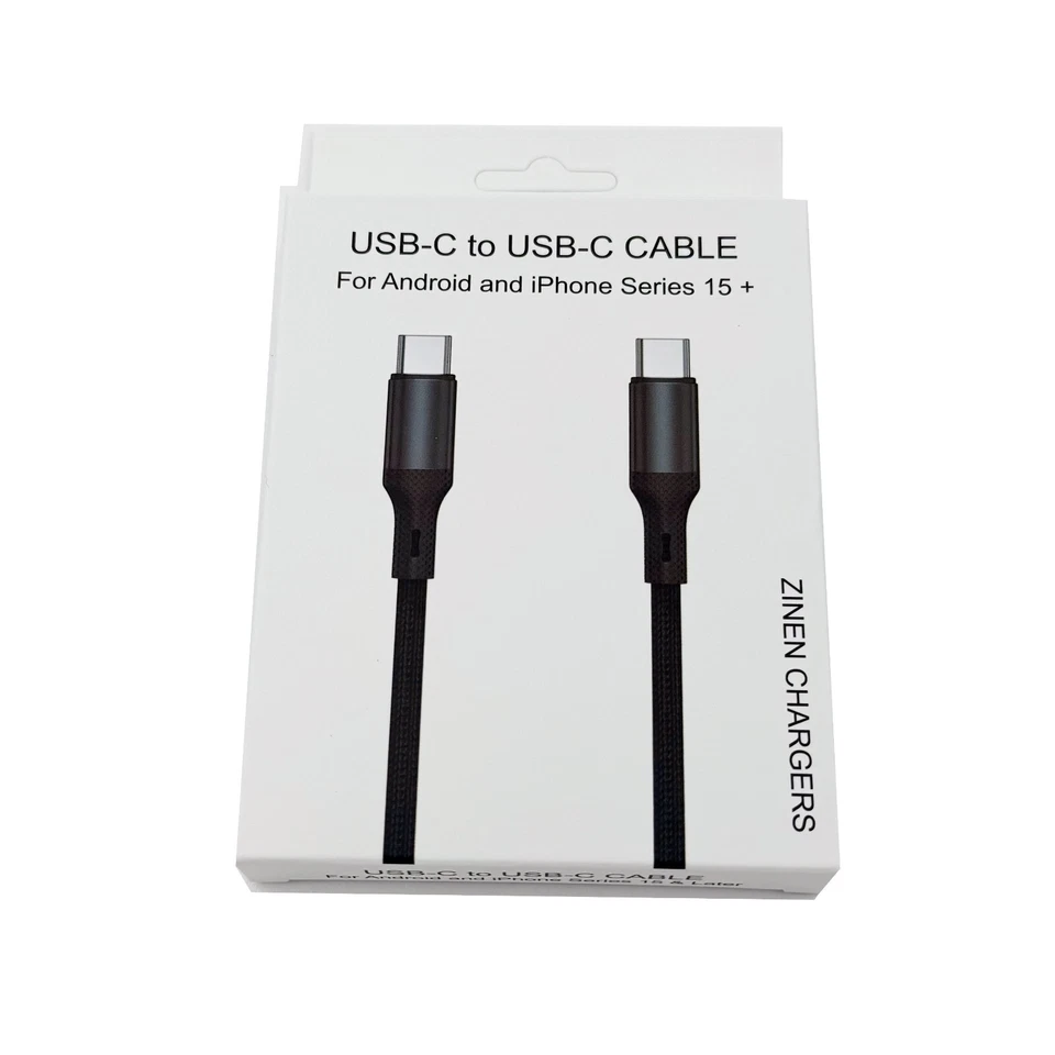 (50 packs) USB Type C to USB-C Android & iPhone Charging Cables 1.5m/5ft 60W - Image 4 of 4