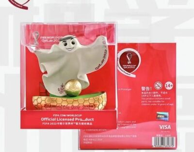 2022 Qatar FIFA World Cup Official Mascot La'eeb 3D PVC Sculpture