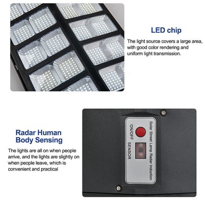 Unbranded Solar Street Light – 100,000LM, Dusk To Dawn, IP66, 360 LED, 6500K, Motion Sensor