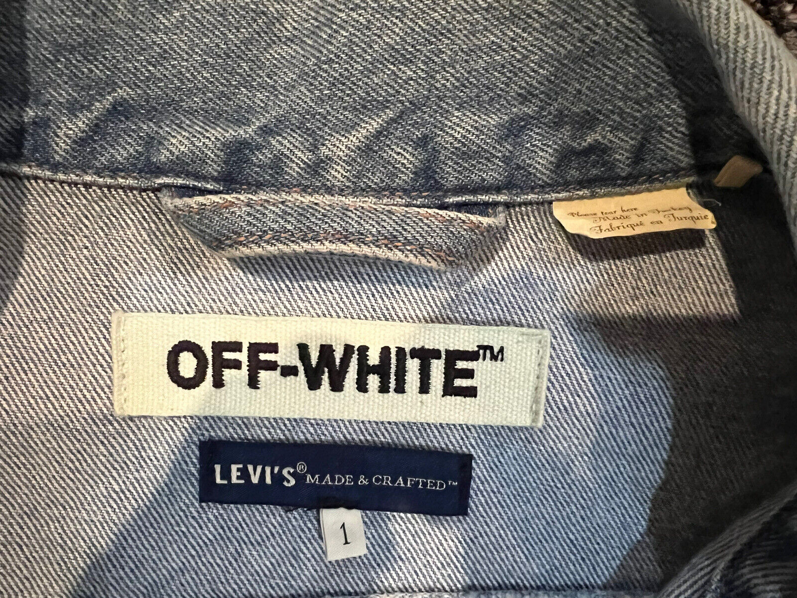 Off White x Levi’s Denim Jean Jacket Virgil Abloh