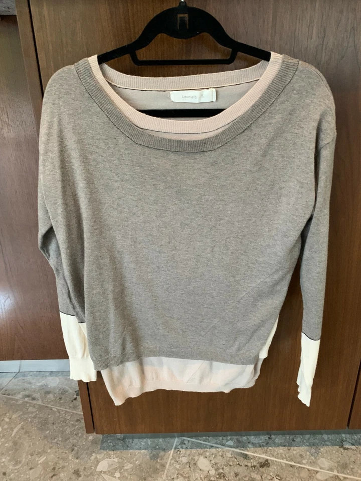 Laurie B 女式长袖分层毛衣,尺寸:小号 — 第 4/4 张图片