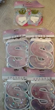 Bday, Graduation, Encapsulated glitter confetti “Sparkle”&"Shine" Banners  5 pk