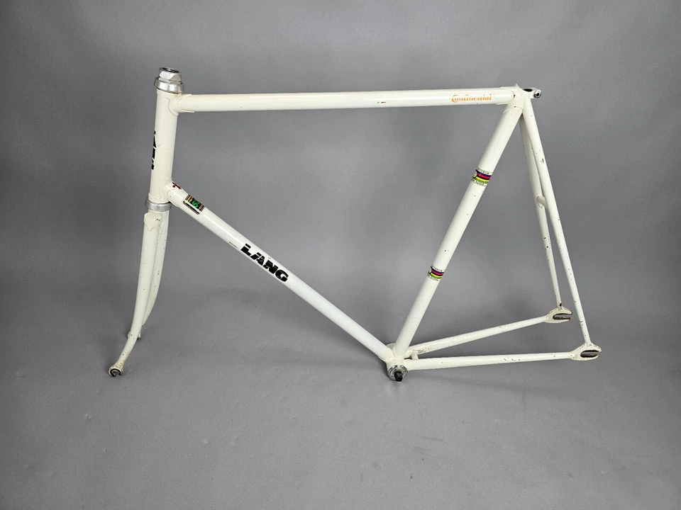 Rahmen Set Alois Lang Swiss Pista Track Bahnrad Reynolds 531 62 cm vintage steel - Bild 2 von 4