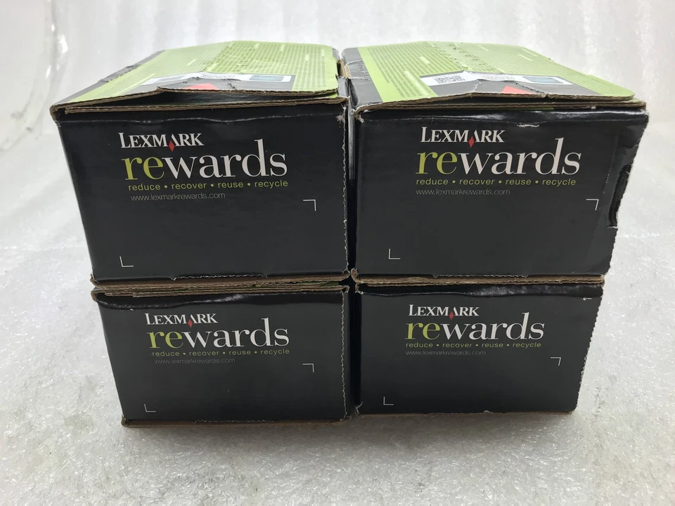 NEW Set Of 4 Genuine LEXMARK TONERS 801HK 801HC 801HY 801HM CX410 CX510 SEALED - Image 4 of 4