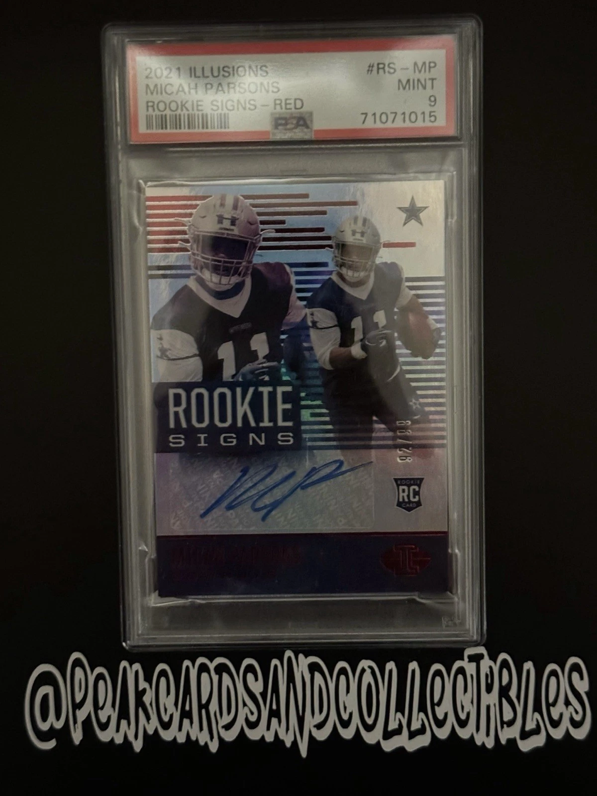 Micah Parsons Panini Illusions Rookie Signs #RSMP Red