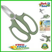 High Carbon Steel Flower Scissors with Ergonomic Handle - Avocado Green