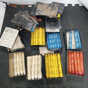  Lot of 6 Boxes- Vintage Dixon Lumber Crayons  As Found - As Is