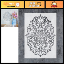 Large Mandala Stencils 16x16 Inch - Reusable DIY Wall Floor Art Templates for