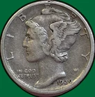 1929-S Mercury Dime Choice Very Fine VF+ Coin #35727