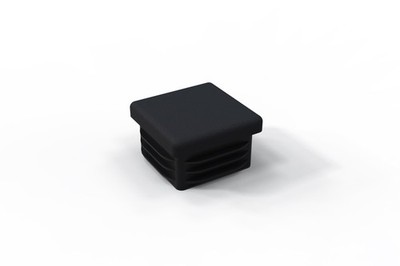 1 Rohrstopfen quadratisch flach 30 x 30mm WS 1,0 - 2,5mm PE schwarz