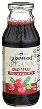 LAKEWOOD Organic Cranberry Juice, 12.5 FZ Fl ...