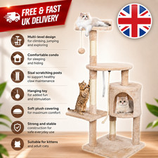 Large Cat Tree Scratching Post Kitten Condo Play Climbling Tower Activity Centre