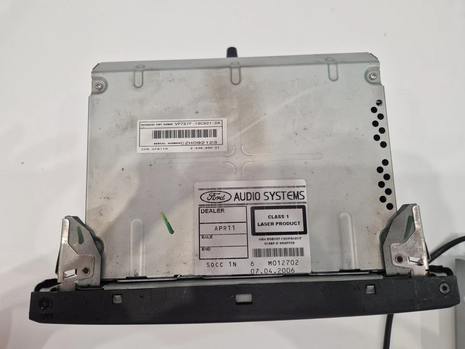 Ford C-Max sony Radio Con Codice Autoradio VP7S7F - 18C821 - DA - Immagine 2 di 3