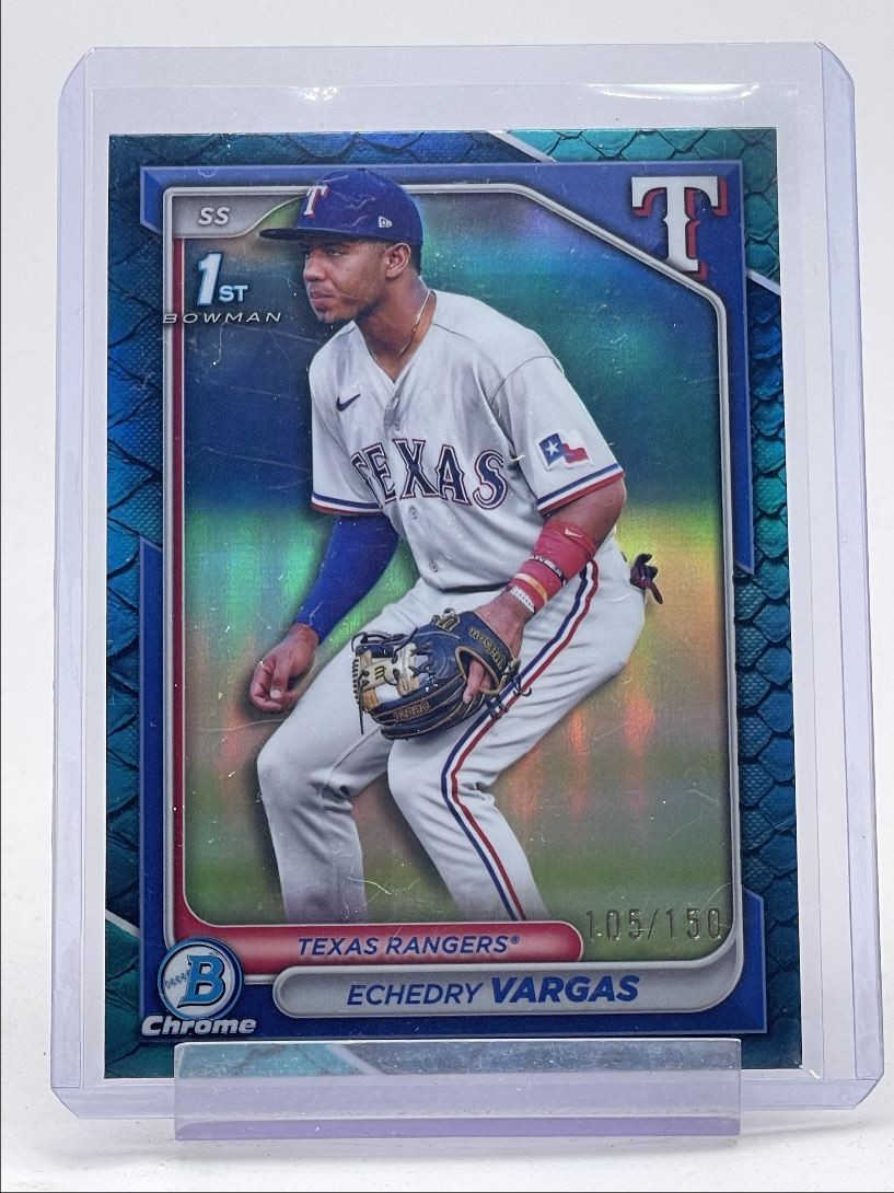 ECHEDRY VARGAS 2024 BOWMAN CHROME 1ST BLUE REPTILIAN REFRACTOR /150 Q0236