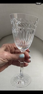 STUART Senator Set Of 4 Crystal Wine Glasses: Cut Laurel Design- Hard To Find